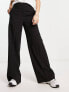 ASOS DESIGN wide leg trouser in black