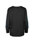 Фото #2 товара Women's Black Distressed Carolina Panthers Tom Cat Long Sleeve T-shirt