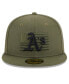 ფოტო #4 პროდუქტის Men's Green Oakland Athletics 2023 Armed Forces Day On-Field 59FIFTY Fitted Hat