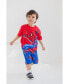 ფოტო #5 პროდუქტის Toddler Boys Spider-Man T-Shirt and French Terry Shorts Outfit Set to (2T - 10-12)