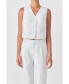 ფოტო #1 პროდუქტის Women's Pinstrpied Vest with Welted Pocket