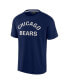 Men's and Women's Navy Chicago Bears Super Soft Short Sleeve T-shirt