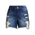 Фото #5 товара Scoop Women’s Blue Indigo Denim Distressed Stretch Retro Boyfriend Shorts Size 2