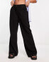 Фото #4 товара ASOS DESIGN dad trouser with linen in black