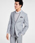 Фото #1 товара Men's Skinny-Fit Sharkskin Suit Jacket, Created for Macy's
