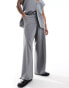 Фото #3 товара ASOS DESIGN smart baggy co-ord trousers with drawcord hem in grey