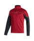 Men's Scarlet Rutgers Scarlet Knights AEROREADY Knit Quarter-Snap Jacket