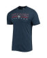 ფოტო #3 პროდუქტის Men's Heathered Charcoal, Navy Gonzaga Bulldogs Meter T-shirt and Pants Sleep Set