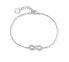 Sterling silver infinity bracelet with genuine pearl JL0848
