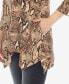 ფოტო #13 პროდუქტის Women's Snake Print Cold Shoulder Tunic