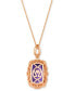 Фото #3 товара Le Vian grape Amethyst (5-1/10 ct. t.w.) & Diamond (1/3 ct. t.w.) Pendant Necklace in 14k Rose Gold, 18" + 2" extender
