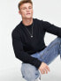 Фото #1 товара Only & Sons premium knitted ribbed jumper crew neck jumper in navy
