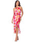 ფოტო #3 პროდუქტის Women's Floral-Print Halter High-Low Dress