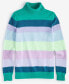 Women's Striped 100% Cashmere Turtleneck Sweater, Created for Macy's