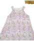 ფოტო #3 პროდუქტის Baby Girls Lilac Floral Pleated Swing Dress Sun Hat