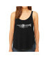 Фото #1 товара Women's Premium Word Art Flowy Tank Top- Trumpet