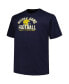 Фото #2 товара Men's Navy Distressed Notre Dame Fighting Irish Big and Tall Football Helmet T-shirt