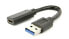 Фото #2 товара Gembird A-USB3-AMCF-01 - 0.1 m - USB A - USB C - USB 3.2 Gen 1 (3.1 Gen 1) - Black