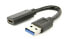 Разъем USB A - USB C USB 3.2 Gen 1 (3.1 Gen 1) Gembird A-USB3-AMCF-01 0.1 м Черный - фото #2