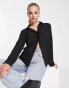 Фото #1 товара New Look button through shirt in black