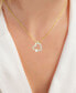 ფოტო #2 პროდუქტის Cubic Zirconia & Imitation Pearl Open Heart Pendant Necklace in 14k Gold-Plated Sterling Silver, 16" + 2" extender