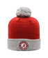 Men's Crimson and Gray Alabama Crimson Tide Core 2-Tone Cuffed Knit Hat with Pom