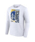 Фото #3 товара Men's White Golden State Warriors 2022 Western Conference Champions Locker Room Long Sleeve T-shirt