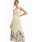 ფოტო #2 პროდუქტის Women's Floral flared midi dress