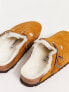 Фото #2 товара Birkenstock Boston clogs in mink with fur lining