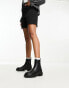 New Look PU chain detail chelsea boot in black