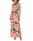 Фото #1 товара Women's Floral-Print Halter Maxi Dress