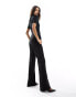 Фото #4 товара Mango jersey top tailored jumpsuit in black