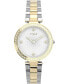 Фото #1 товара Women's City Two-Tone Low Lead Brass Bracelet Watch 32mm