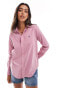 Фото #1 товара Polo Ralph Lauren cotton twill shirt with logo in pink