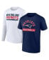 ფოტო #1 პროდუქტის Men's Navy, White New England Patriots Two-Pack 2023 Schedule T-shirt Combo Set