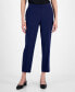 ფოტო #4 პროდუქტის Slim Straight-Leg Elastic-Back Pants