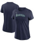 ფოტო #1 პროდუქტის Women's Navy Seattle Mariners Wordmark T-shirt