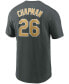 Фото #2 товара Men's Matt Chapman Green Oakland Athletics Name Number T-shirt