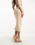 I Saw It First knitted midi skirt co-ord oatmeal 44 - фото #4