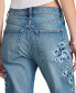 Фото #4 товара Women's '90s Embroidered Loose Cropped Jeans