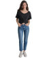 Фото #2 товара DKNY Women's Cotton Twist-Front V-Neck Short-Sleeve Top