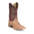 Фото #2 товара Justin Boots Moseley Ostrich Embroidered Square Toe Cowboy Mens Brown Casual Bo