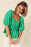 ფოტო #1 პროდუქტის Women's Joanna Puff Sleeve Peplum Top