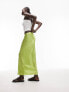 Фото #5 товара Topshop Tall satin bias maxi skirt in lime