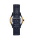 ფოტო #2 პროდუქტის Men Solstice Automatic Semi-Skeleton Leather Strap Watch - Black/Gold