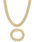 ფოტო #5 პროდუქტის Men's Cubic Zirconia Curb Link Chain Bracelet in 24k Gold-Plated Sterling Silver