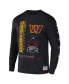Фото #3 товара Men's NFL X Staple Black Washington Commanders World Renowned Long Sleeve T-shirt