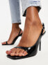 River Island high heel with asymmetric detail in black