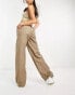 Фото #2 товара NA-KD elastic waistband baggy trousers in khaki