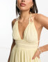 Фото #6 товара Miss Selfridge beach lace insert waist dobby contrast frill hem in yellow